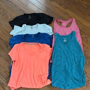 Set of 6 Women's Tank Tops in Black, Light Blue, Pink, Blue, Orange